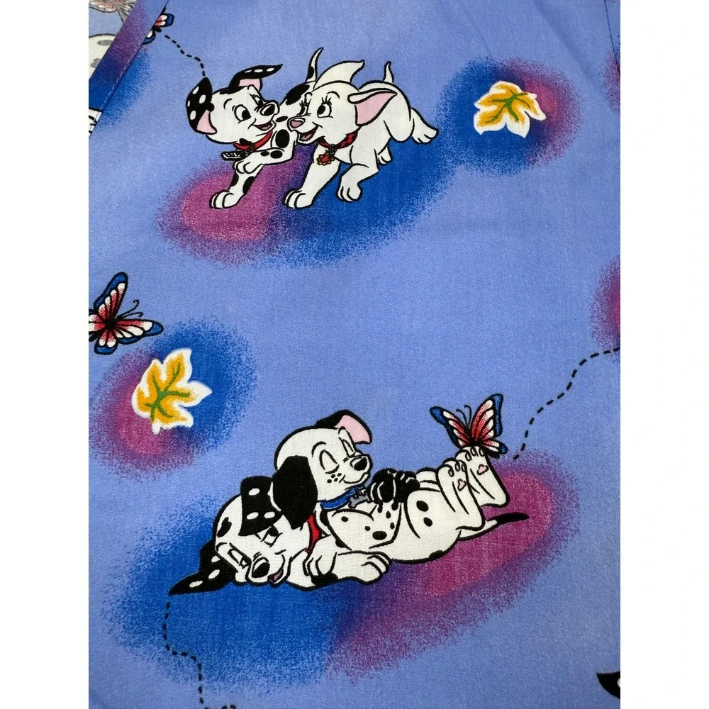NWT VTG 2003 Disney X Barco Uniforms 101 Dalmatians Blue Scrub Jacket Size S USA - Picture 14 of 16